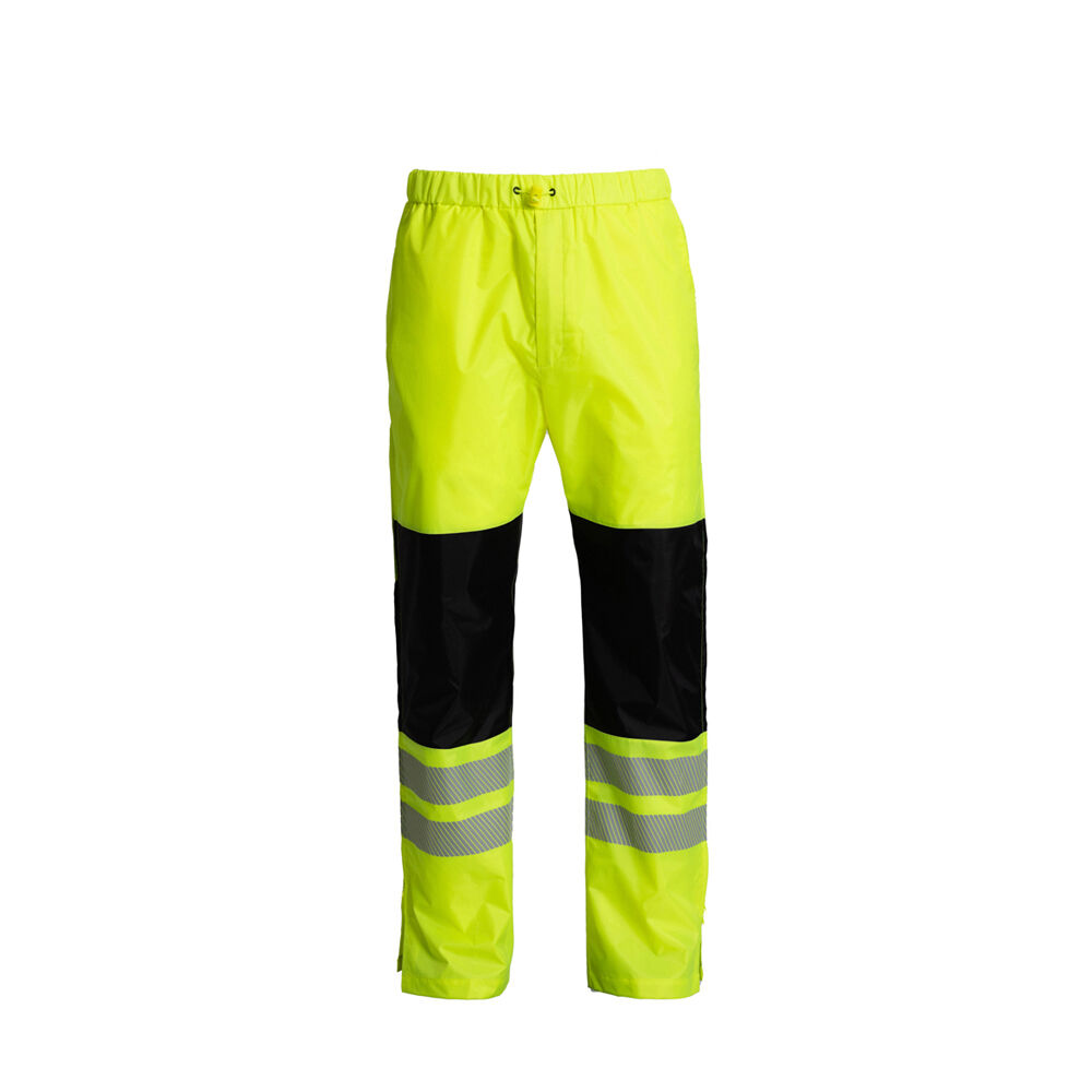 JIADE WorkPro-Serie Herren-Regenjacke mit hoher Sichtbarkeit nach EN ISO 20471, wasserdicht und zusammenfaltbar, inkl. Regenhose und Rip-Stop-Tasche