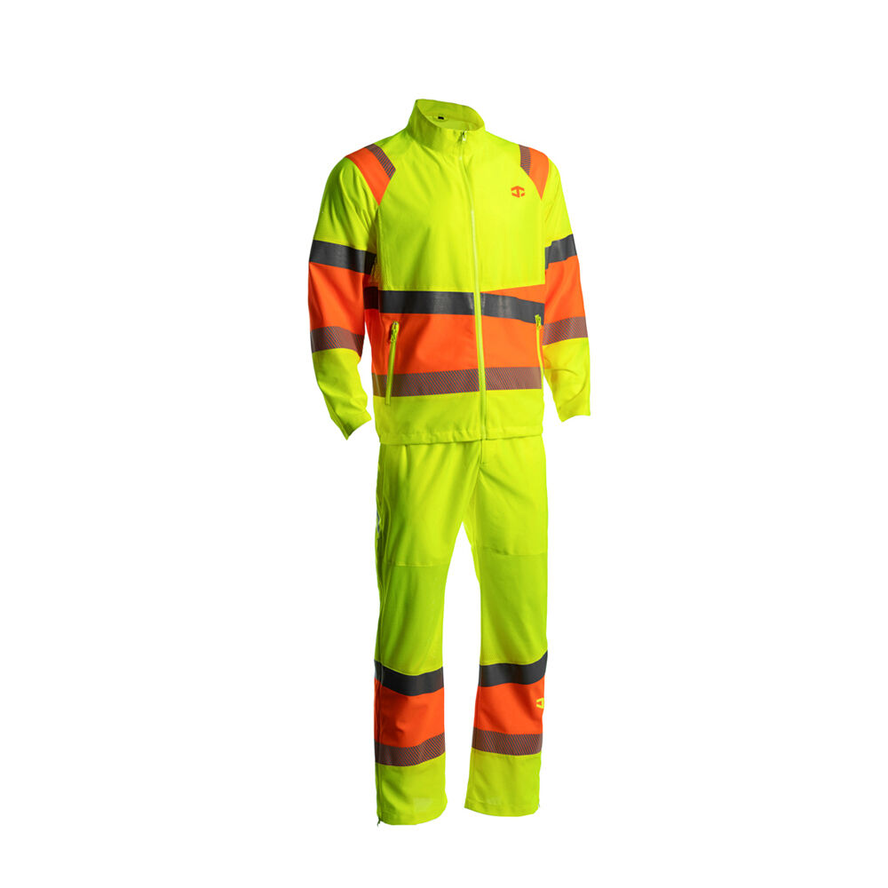 JIADE WorkPro-Serie Herren-Hochsichtbarkeits-Jacke aus Tricot-Mesh und -Hose für die Taille