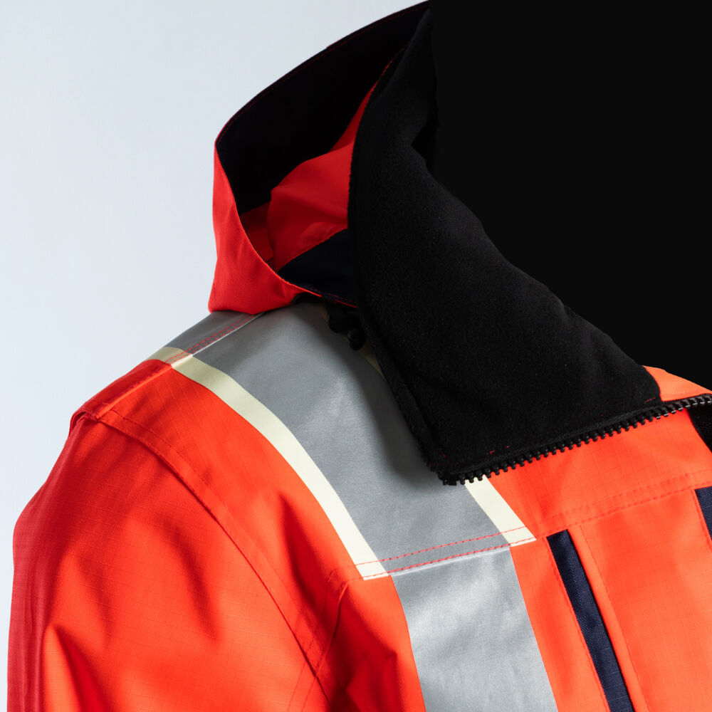 JIADE WorkPro-Serie Jacke mit hoher Sichtbarkeit, winddicht und wasserdicht, abnehmbare Kapuze, EN ISO 20471 Klasse 3 zertifiziert