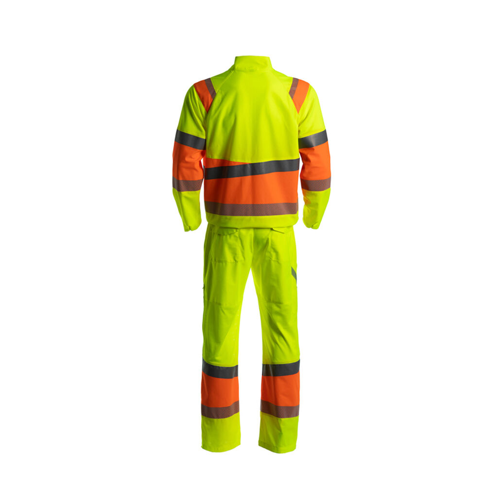 JIADE WorkPro-Serie Herren-Hochsichtbarkeits-Jacke aus Tricot-Mesh und -Hose für die Taille