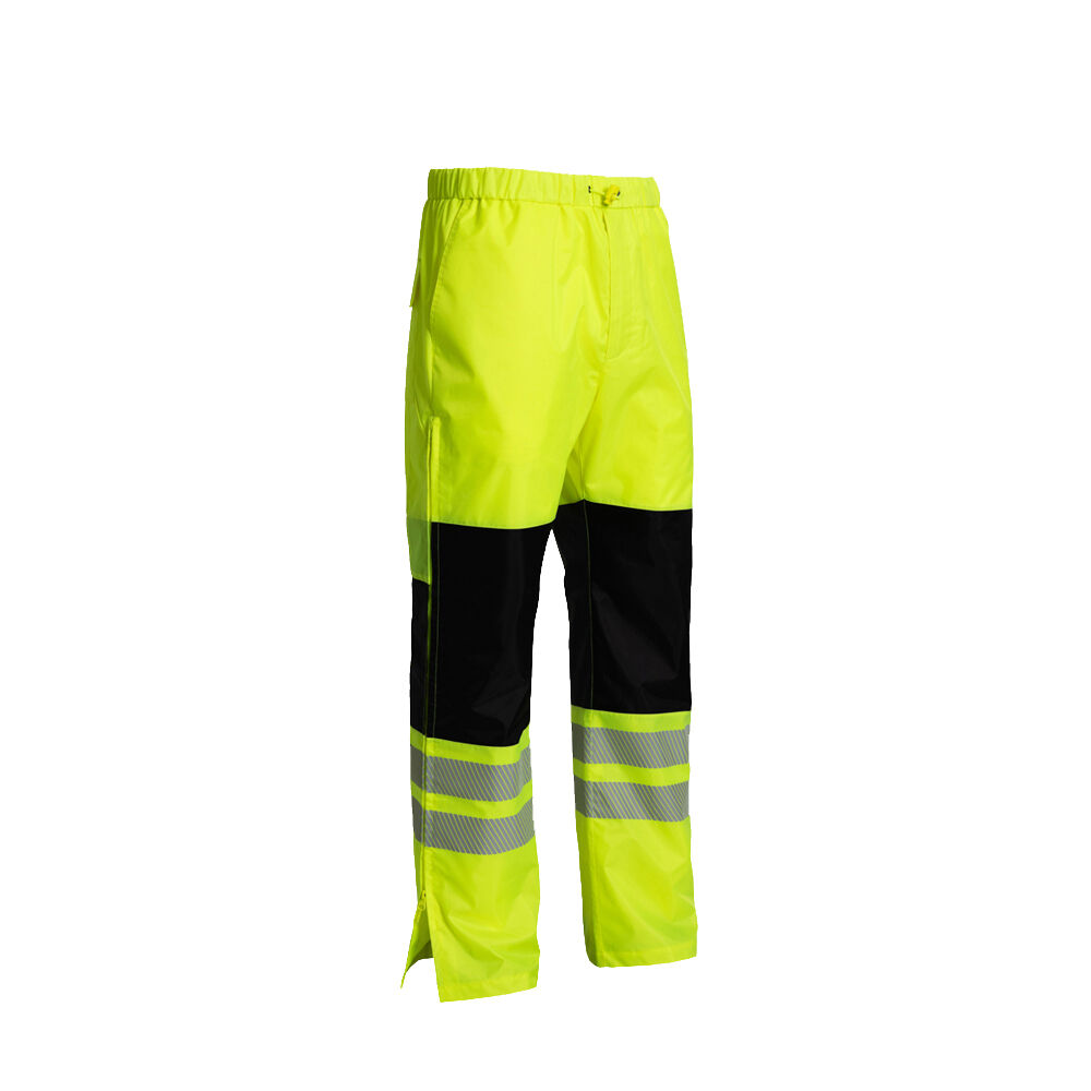 JIADE WorkPro-Serie Herren-Regenjacke mit hoher Sichtbarkeit nach EN ISO 20471, wasserdicht und zusammenfaltbar, inkl. Regenhose und Rip-Stop-Tasche