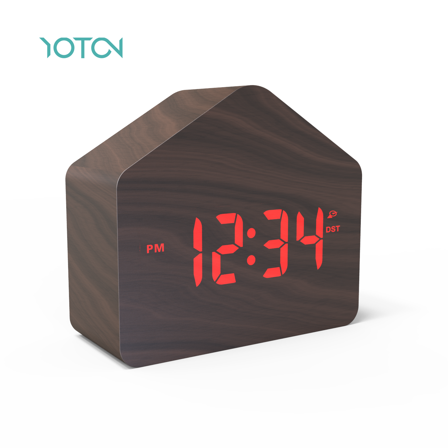 Toplo prodaja Jeftini tvornica Dekoracija kuće Elektronski Moderni stolni sat Alarm Smart Digital LED Drveni CLASSIC Okviren