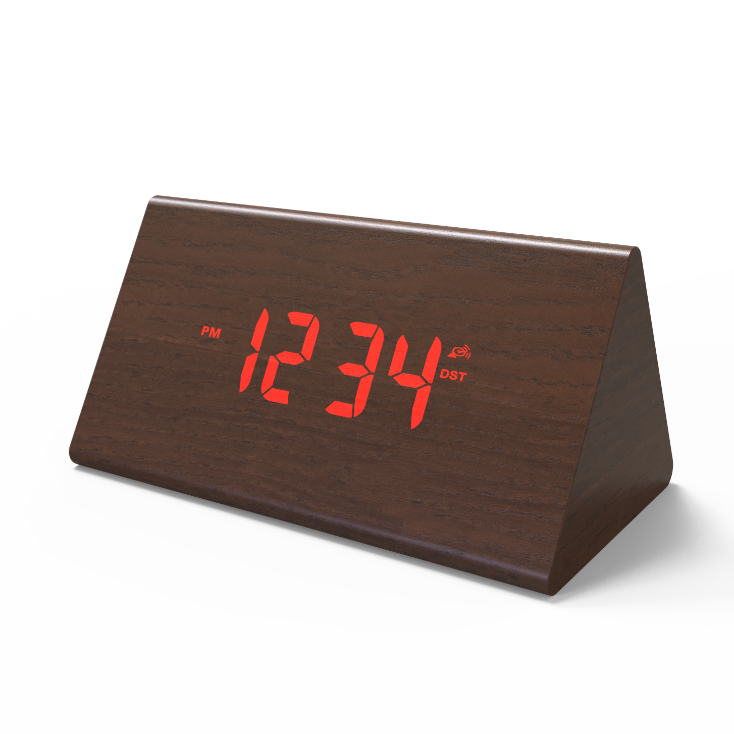 Smart Mode Trokutni alarm LED Radni sat Bežično punjač Elektronski drveni kalendar Kućanstvo Mala temperatura radne površine u zatvorenom prostoru