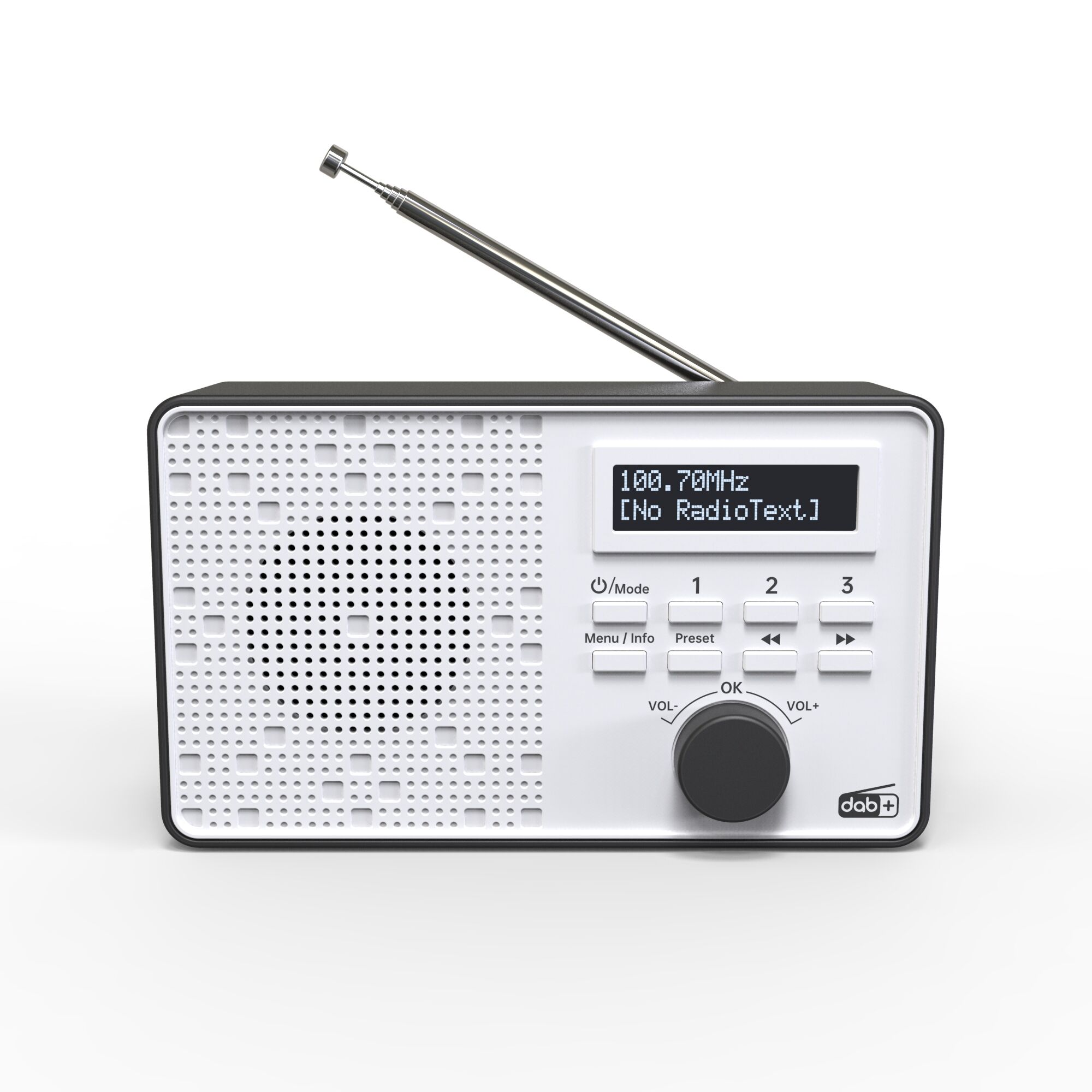 Prenosni DAB+ Radio Alarm Clock s LCD ekranom i ugrađenom baterijom AM FM Radio MP3 Funkcija slušanje na putu