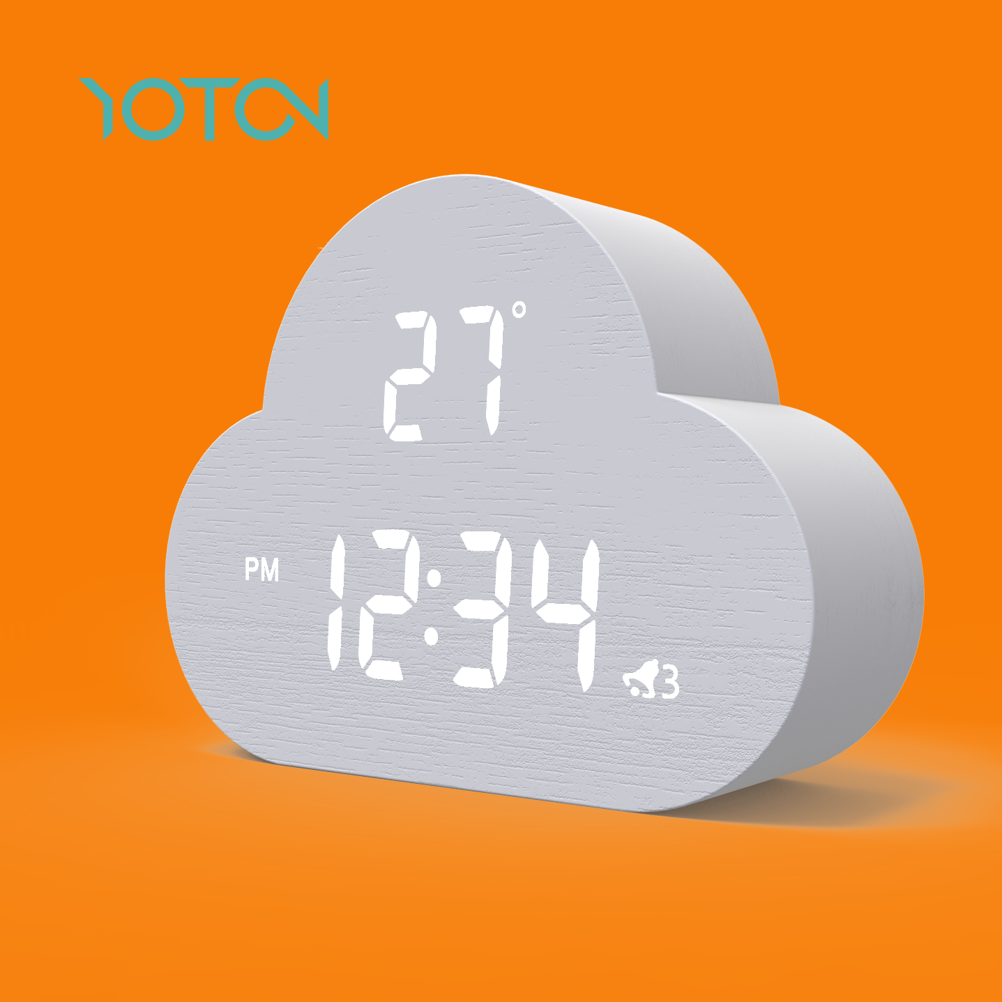Drveni LED stolni alarm Sat Datum Temperatura Display Elektronski digitalni bočni kutija AAA baterije Snooze Feature-for Christmas