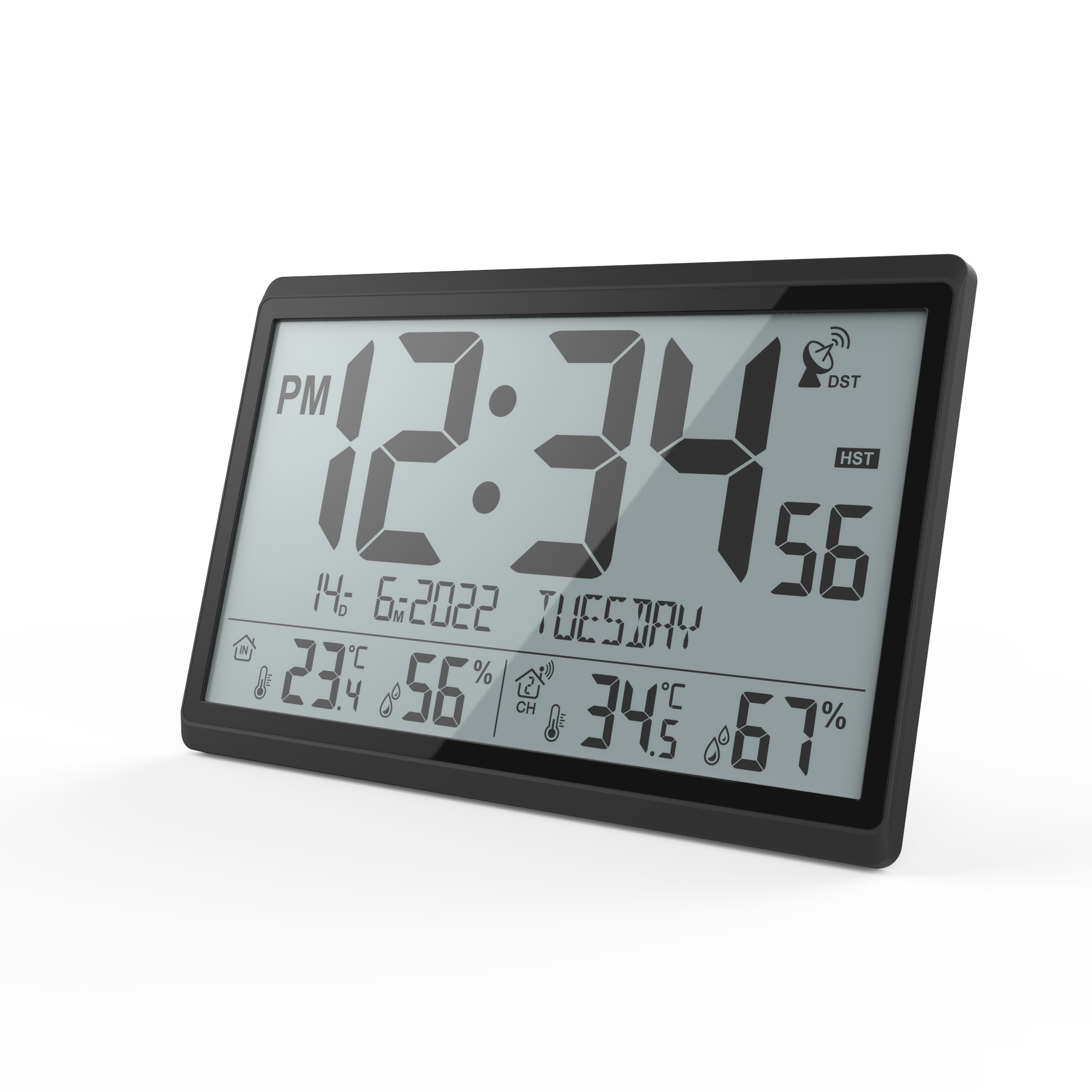 Stari sat Digitalni Jumbo Zidni sat Stolni sat Velik LCD sa unutrašnjom temperaturu i vlažnost