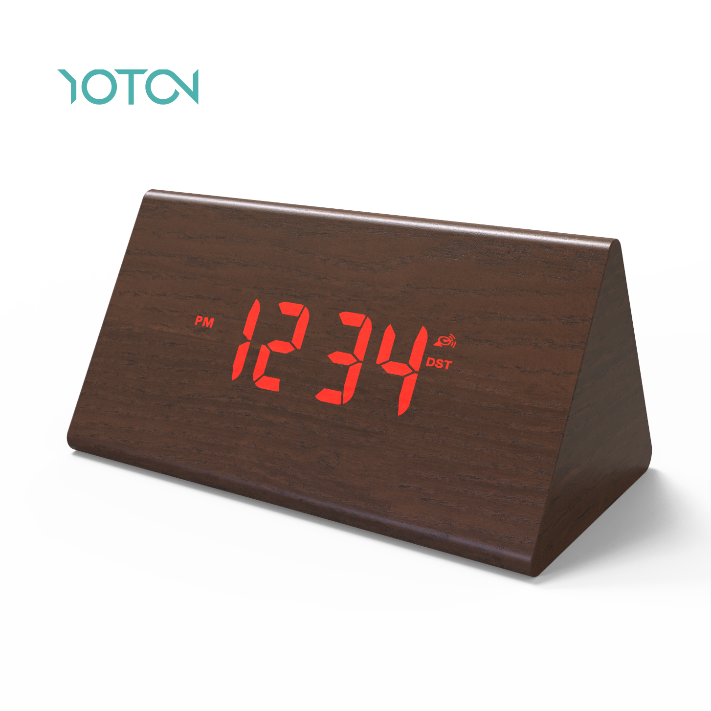 Smart Mode Trokutni alarm LED Radni sat Bežično punjač Elektronski drveni kalendar Domaćinstvo Mala temperatura radne površine u zatvorenom prostoru