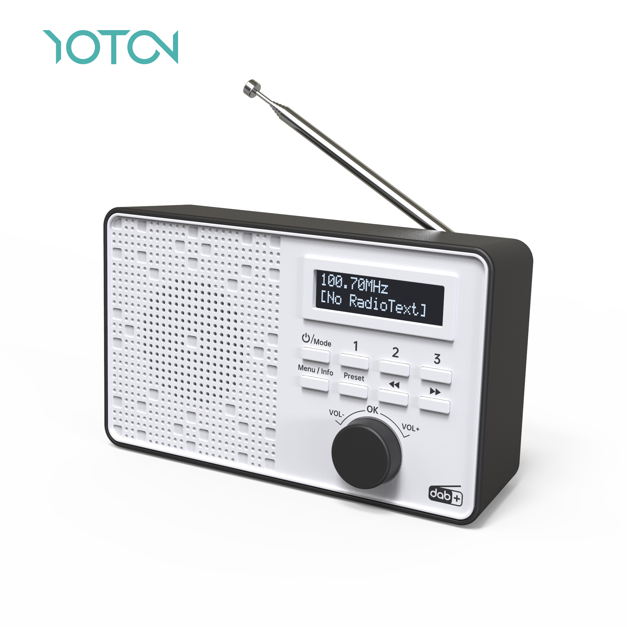 Prenosni DAB+ Radio Alarm Clock s LCD ekranom i ugrađenom baterijom AM FM Radio MP3 Funkcija slušanje na putu