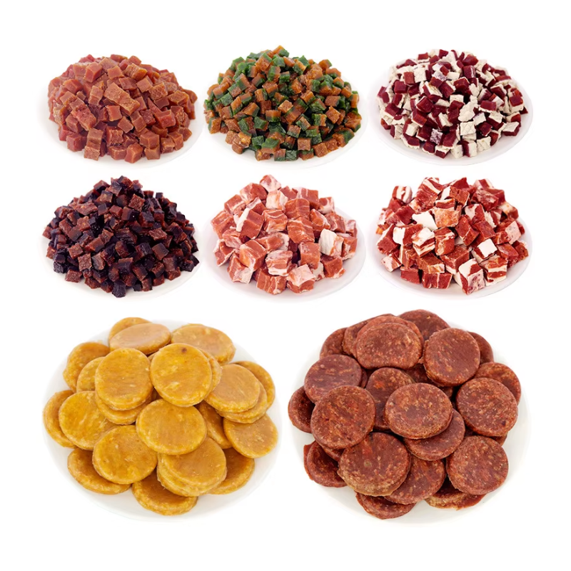 Factory Direct Pet Dog Snacks Beef Pellet Meat Cube Chicken Beef Wafer Cheese Small Packaging