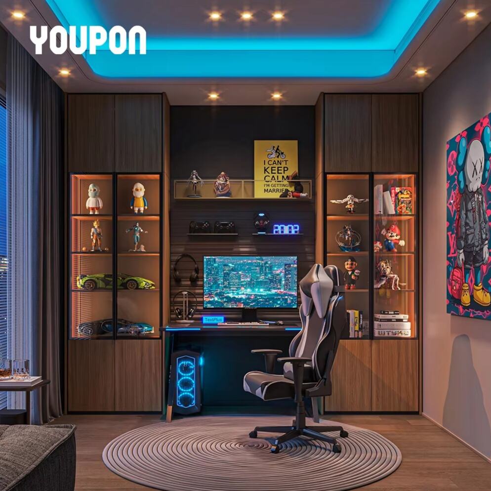 Popular Modern Aluminum Alloy Wall Solution Shelves Multi Functional Wall Organizer Storage Rack for Esport Room Wall