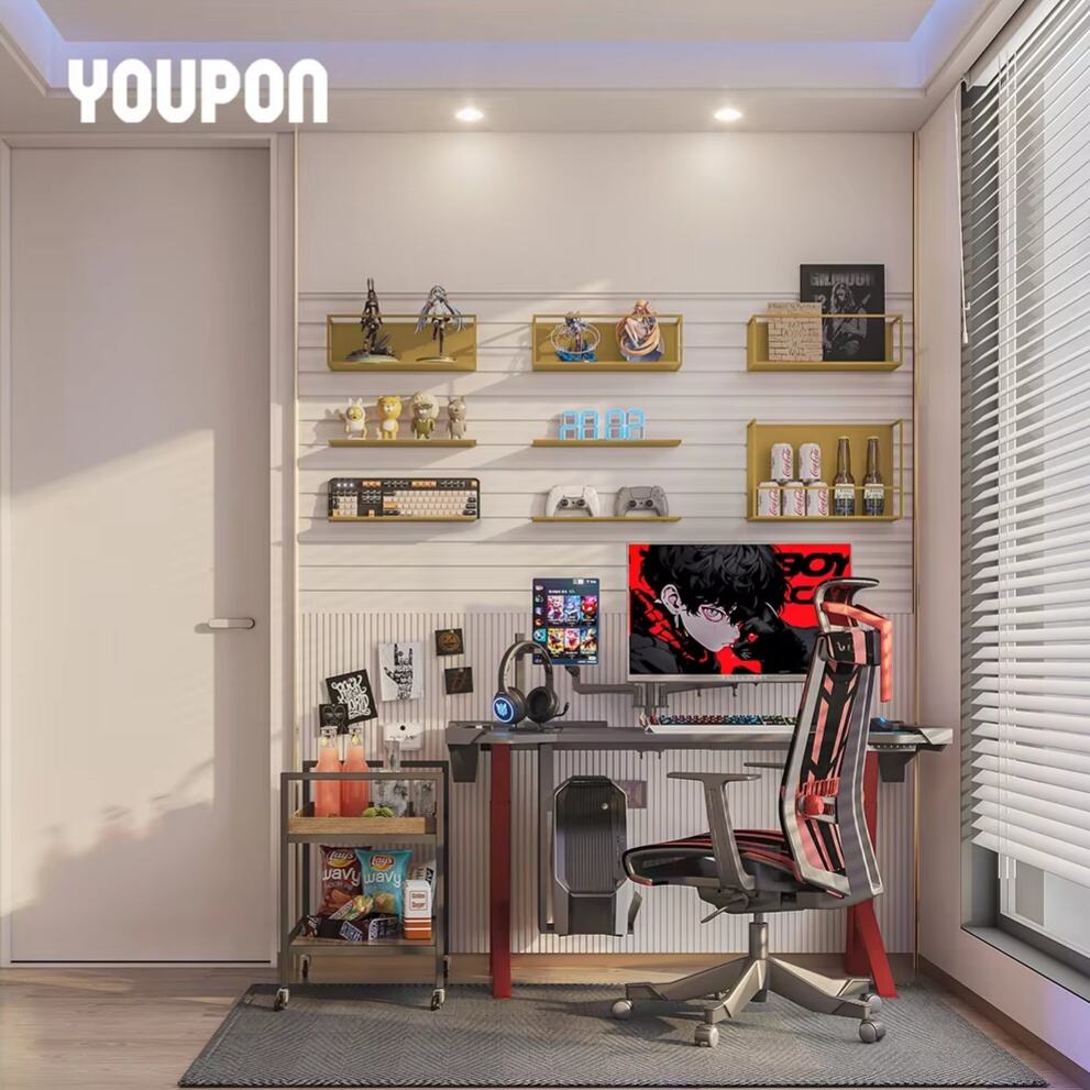 Contemporary Wall Mounted Storage Shelves Multi Purpose Wall Organizer Home Decor Metal Modern Wall Shelves for Leisure Space