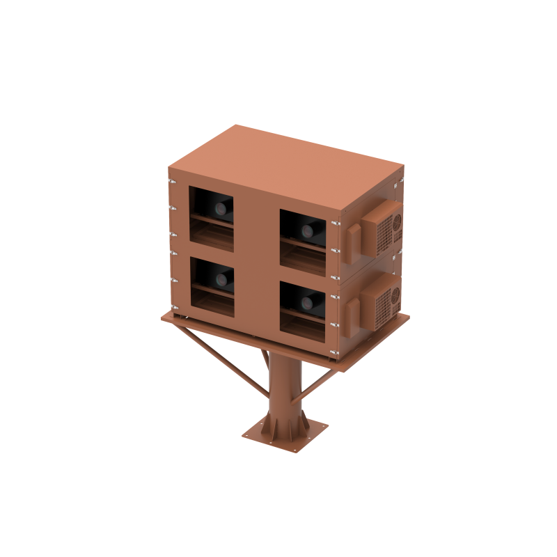 IP66 Video Projection Box Internal Circulation Dual-projector Enclosure Thermostat Outdoor Base Station