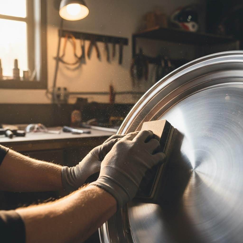 Šveitimas ant kovinių diskų: nuo žalios aliuminio lydinio iki saloninio blizgesio