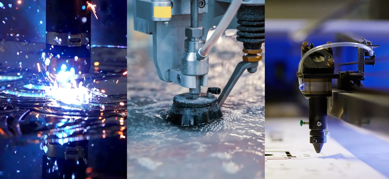 four primary cutting technologies compared laser waterjet plasma and cnc routing processes