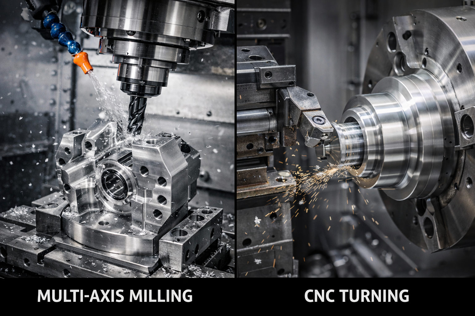 multi axis milling and cnc turning represent two fundamental approaches to precision part manufacturing