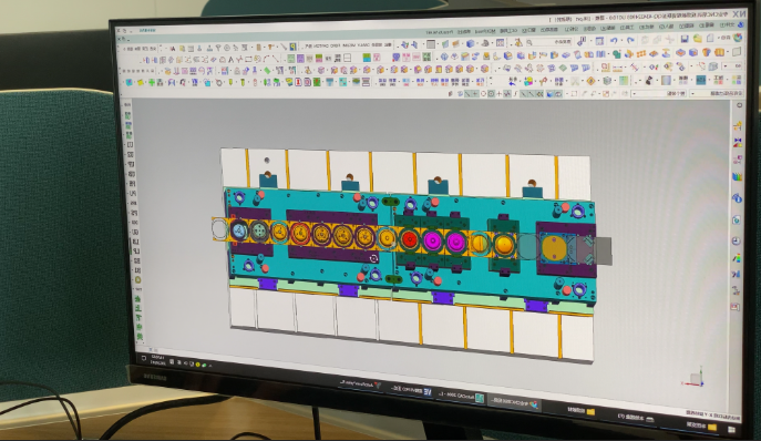 cad workstation showing sheet metal design optimization for manufacturability