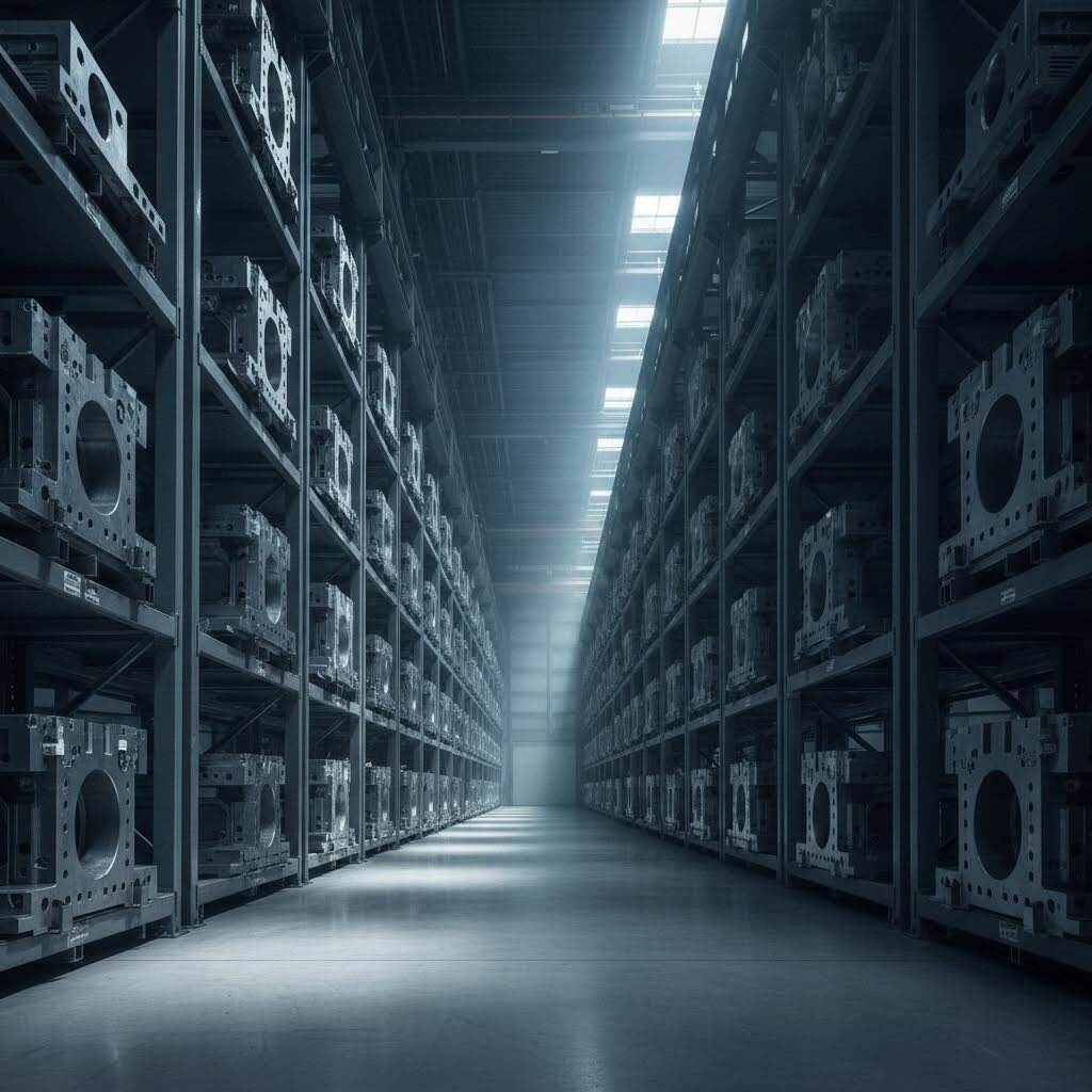 Automobilių spaudimo įrankių saugojimas: patvarūs sijiniai stovai ir AS/RS sprendimai