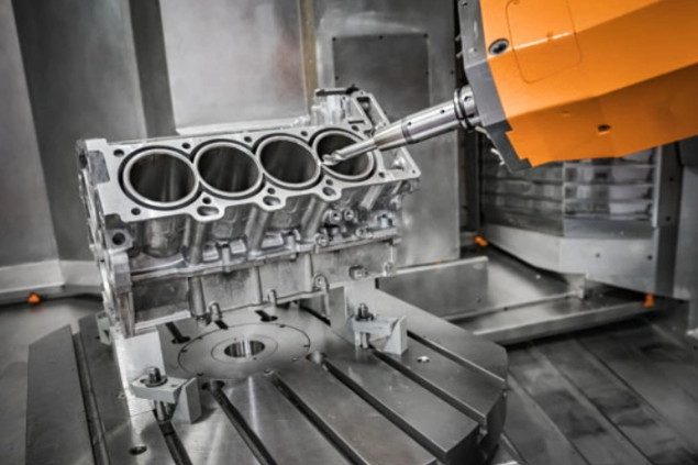 quality control inspection of precision automotive metal components at certified fabrication facility