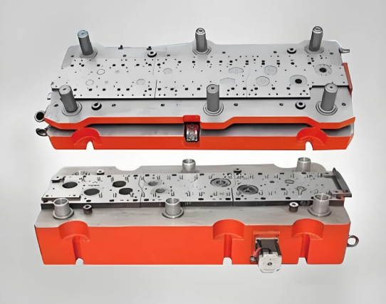 technician performing precision maintenance on automotive stamping die