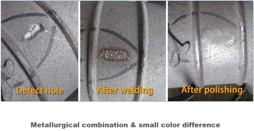 comparing repair and replacement options for a damaged cast part