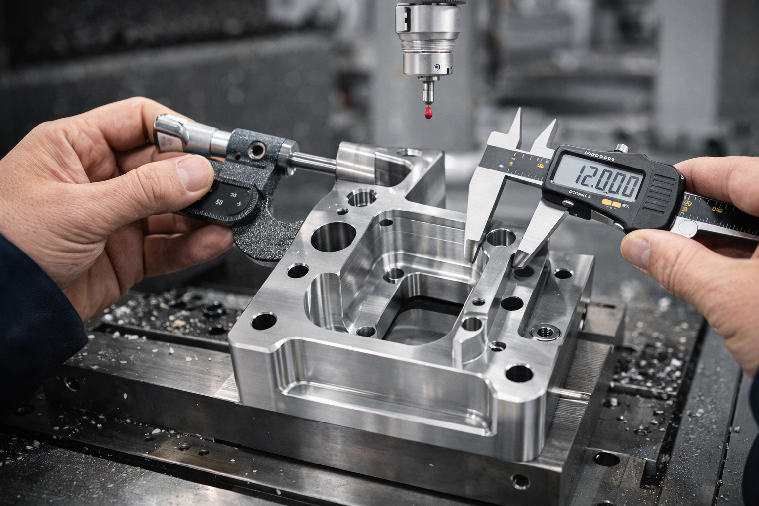 precision measurement instruments verify that machined parts meet specified tolerance requirements