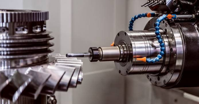 modern cnc milling center producing precision custom components