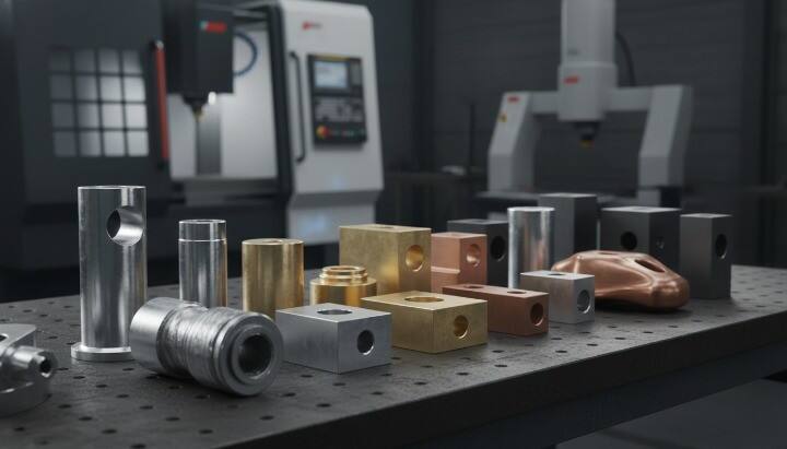 raw material billet and finished cnc part showing material removal in custom machining