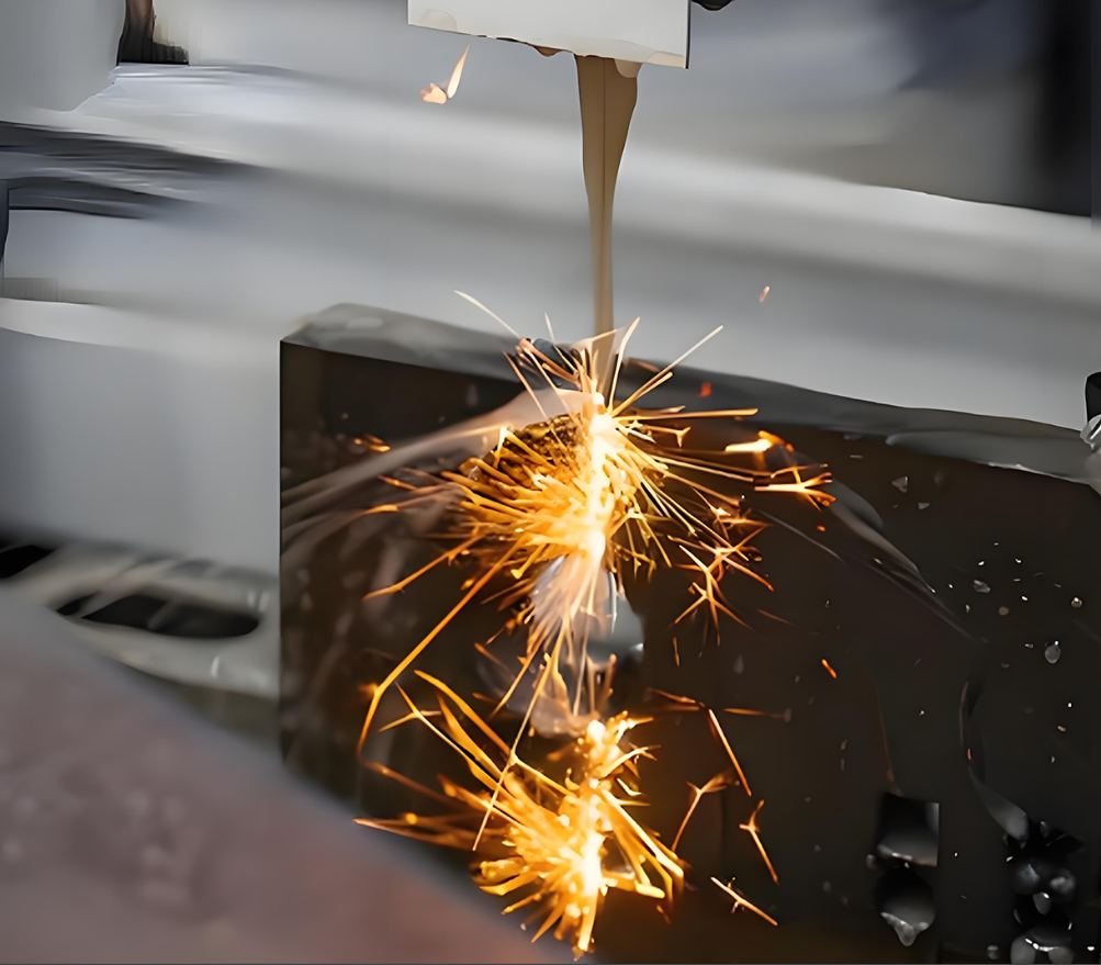 wire edm precision machining process creating intricate die profiles