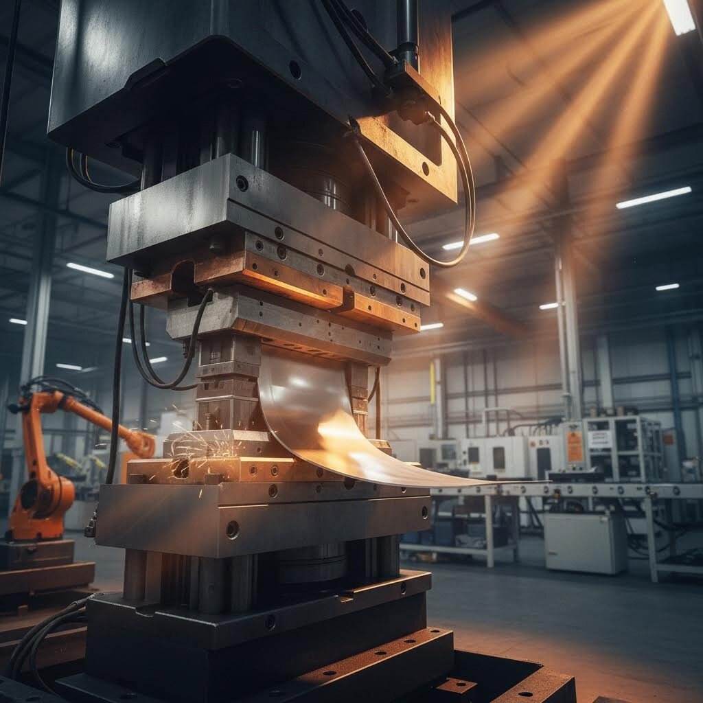 عملية ضغط المعادن مُفكَّكة: من الصفائح الخام إلى القطعة النهائية