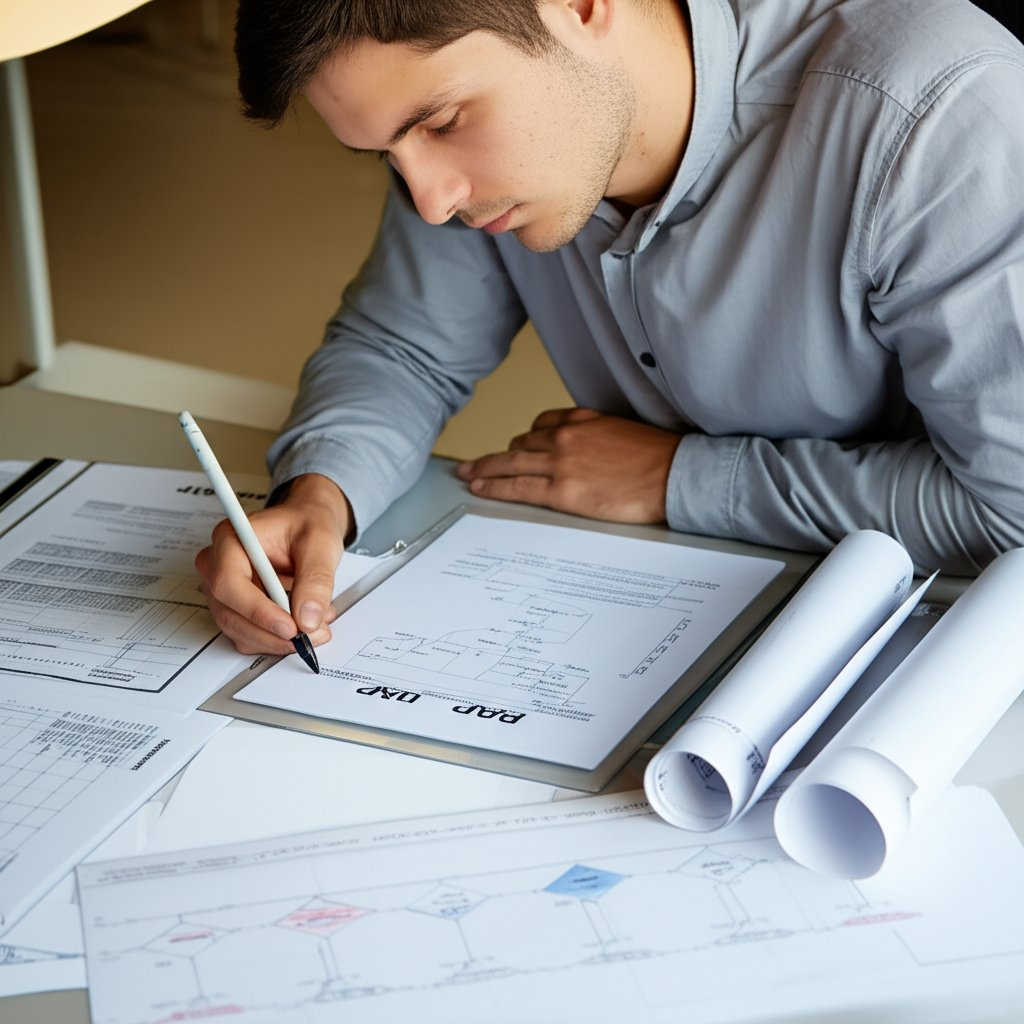 engineer preparing annotated ppap documents for submission
