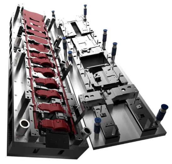 cnc machining operation shaping a precision die block in a modern workshop