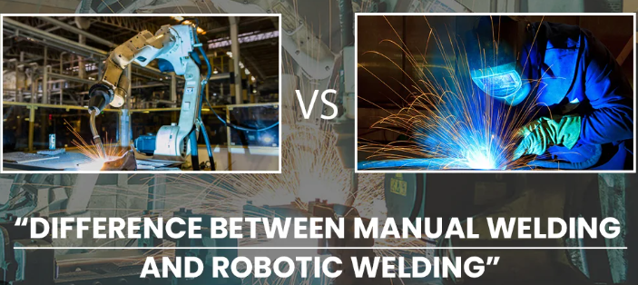illustration of common welding types from manual shop work to robotic production