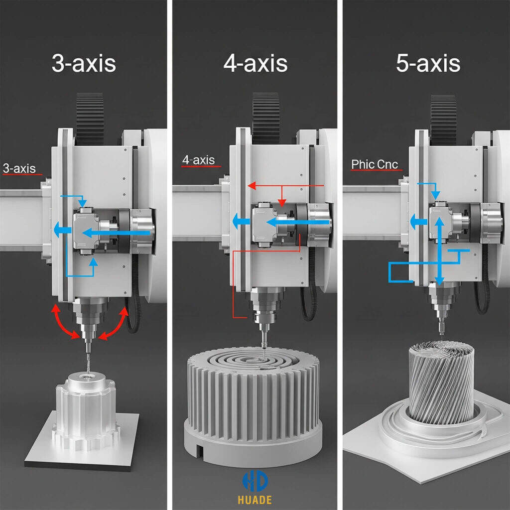 different cnc axis configurations for various prototyping applications