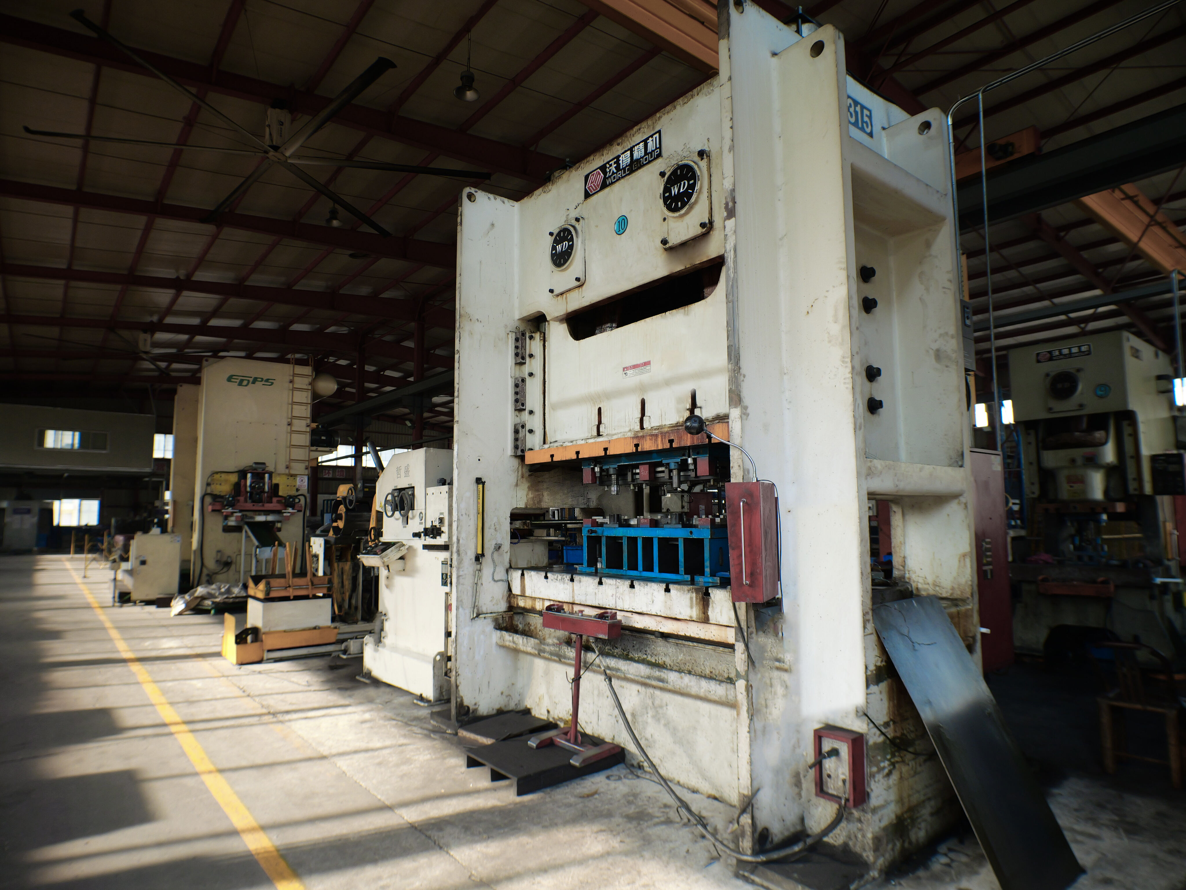 automotive stamping facility producing precision metal parts for vehicles