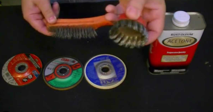 clean prep and setup for stick welding aluminum