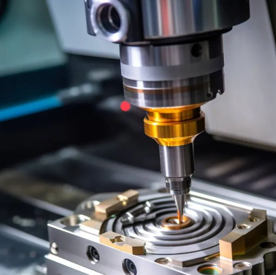 cnc milling machine precision cutting an aluminum prototype part in a modern manufacturing facility