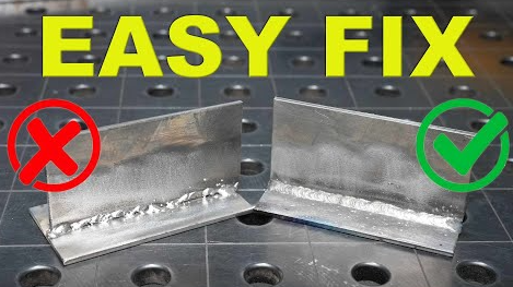 proper flux core welding technique on a steel joint