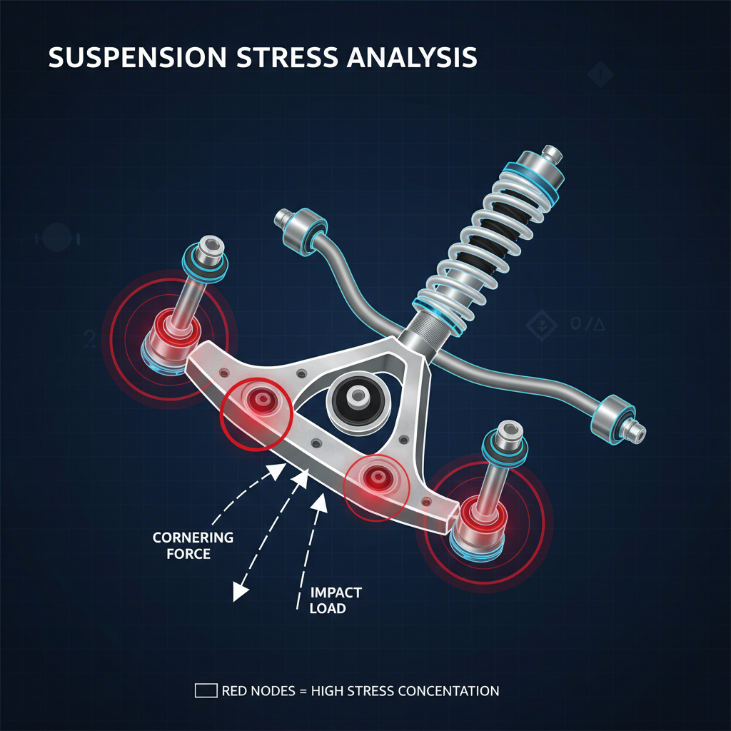 Why Stamped Steel Control Arms Fail: Key Stress Points