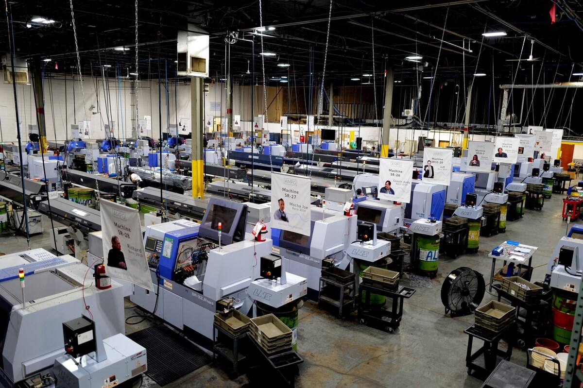 well organized machine shop demonstrating professional manufacturing capabilities