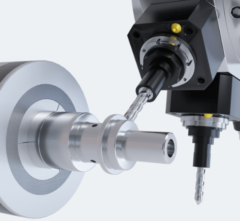 cnc milling machine precision cutting an aluminum component in a modern manufacturing facility