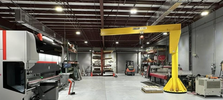 modern sheet metal fabrication facility with precision cnc equipment for custom metal parts production