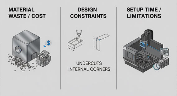 properly designed cnc part featuring manufacturability optimized internal corners and features