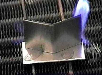 brazing an aluminum to steel lap joint with careful heat control