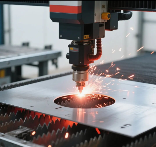 assist gas flow during thin metal laser cutting process