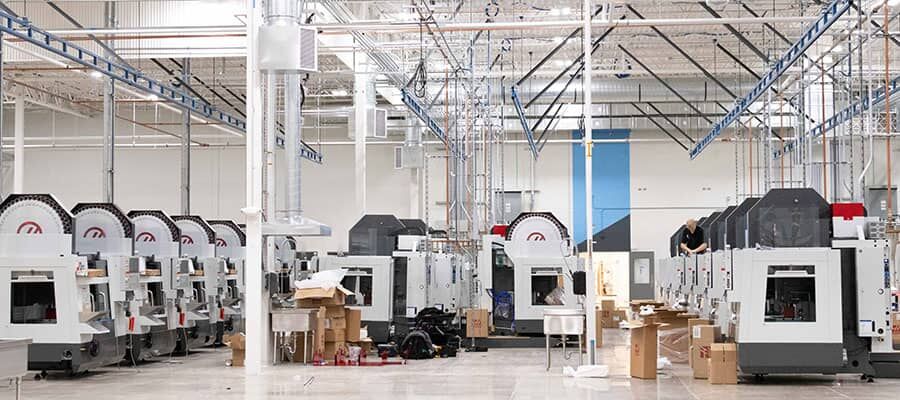 modern cnc factory floor featuring advanced machining centers and automated systems
