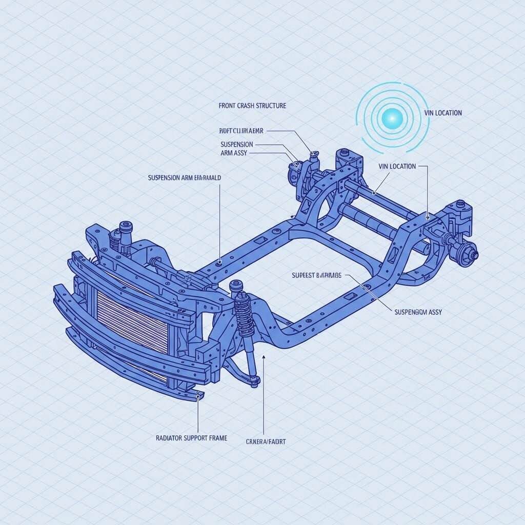 Radiatorių atramos štampavimas: paslėptas VIN numerio vadovas restauruotojams