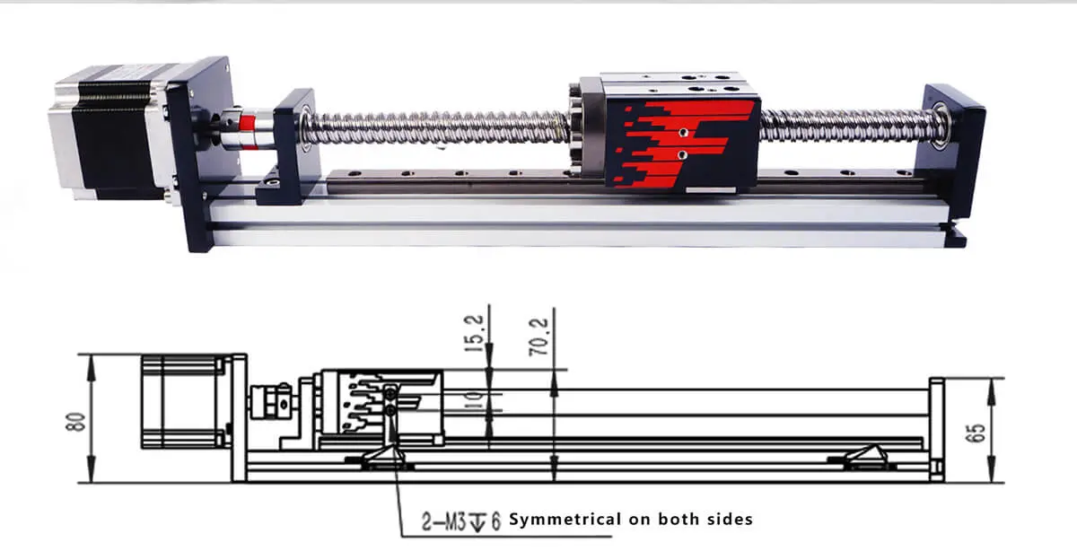 ball screw and linear guide assembly for precise cnc axis movement