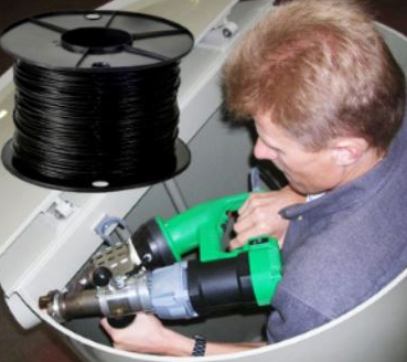 safe plastic welding setup with tools clamps and test scrap