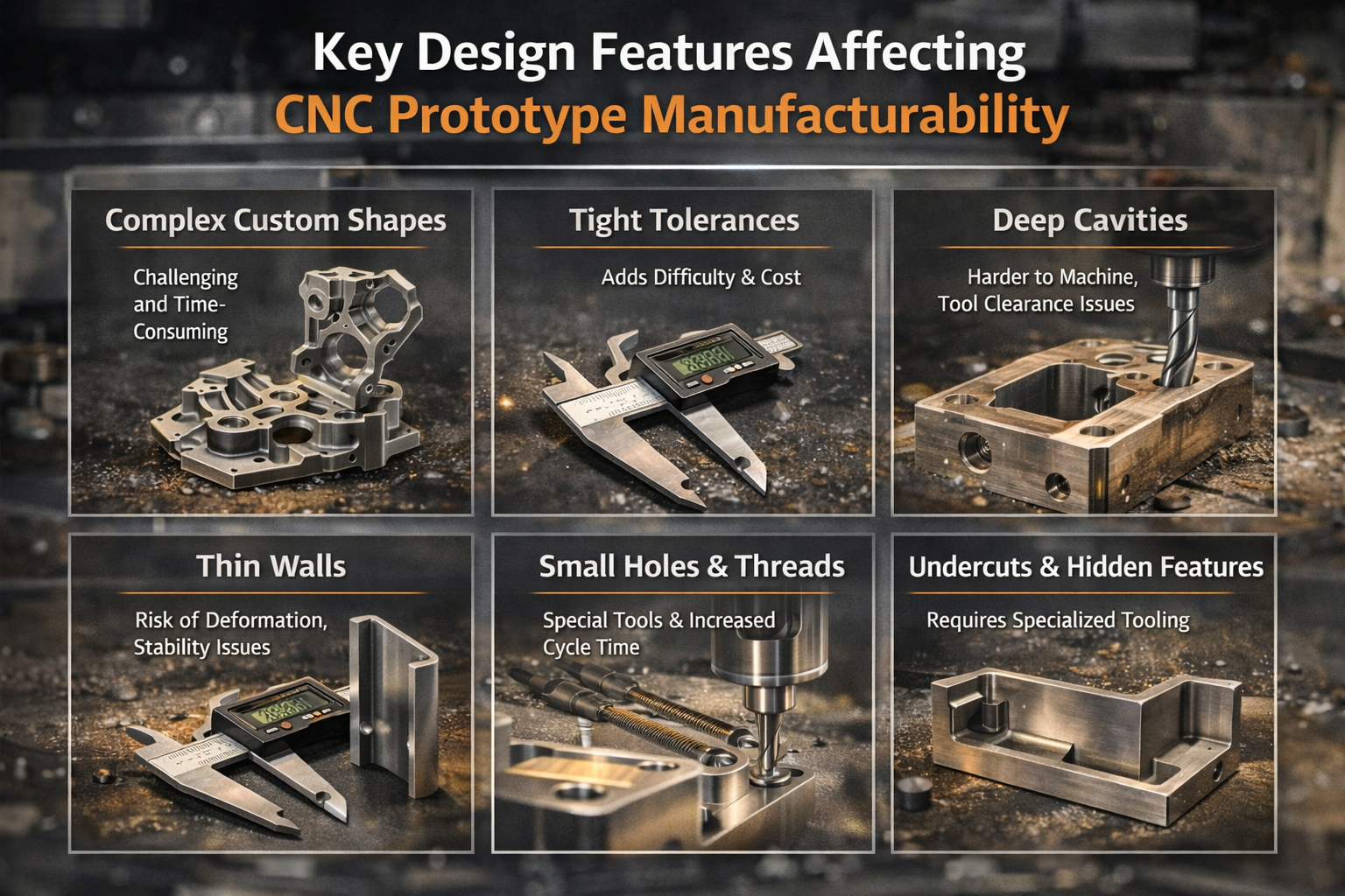 key design features affecting cnc prototype manufacturability