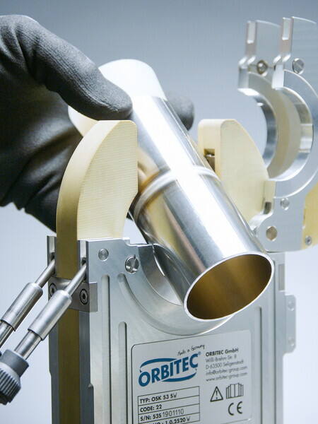 tube preparation and fit up before an orbital welding cycle